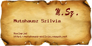 Mutshausz Szilvia névjegykártya